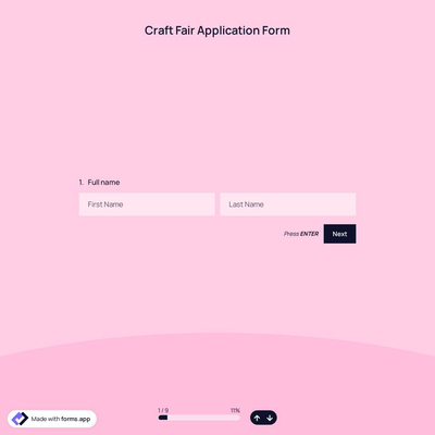 Craft Fair Application Form