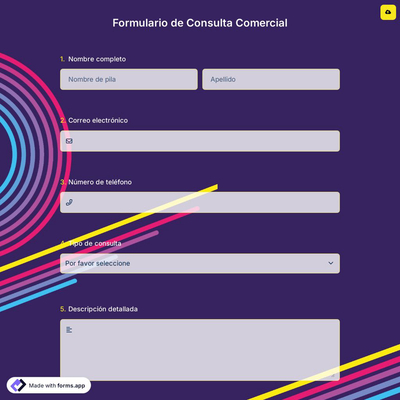 Formulario de Consulta Comercial
