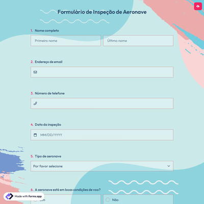Formulário de Inspeção de Aeronave