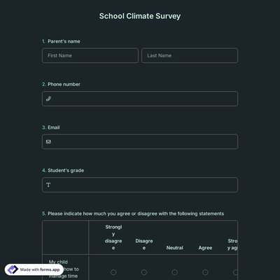School Climate Survey
