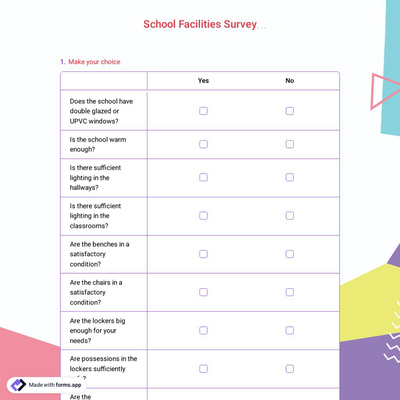 School Facilities Survey