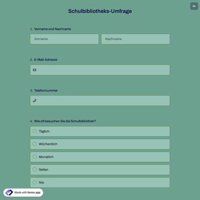 Schulbibliotheks-Umfrage