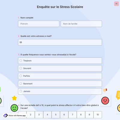 Enquête sur le Stress Scolaire