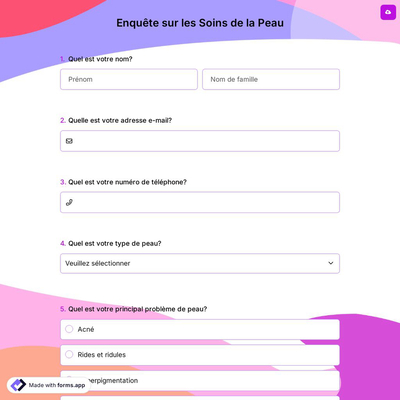 Enquête sur les Soins de la Peau