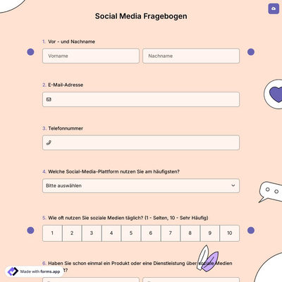 Social Media Fragebogen