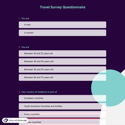 Travel Survey Questionnaire