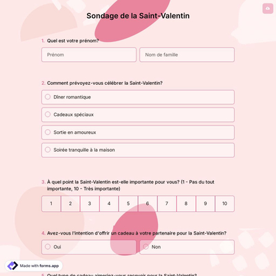 Sondage de la Saint-Valentin