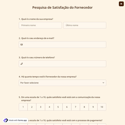 Pesquisa de Satisfação do Distribuidores