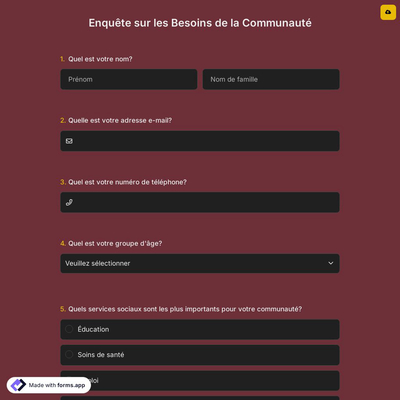 Enquête sur les Besoins de la Communauté