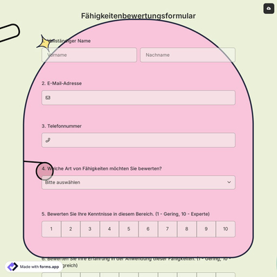 Fähigkeitenbewertungsformular