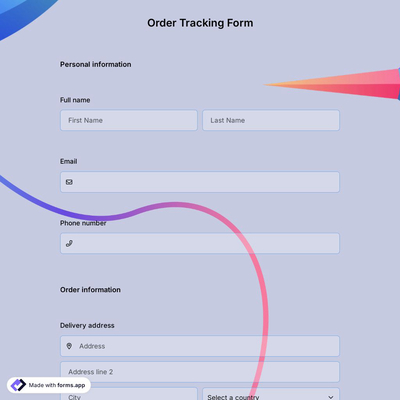 Order Tracking Form