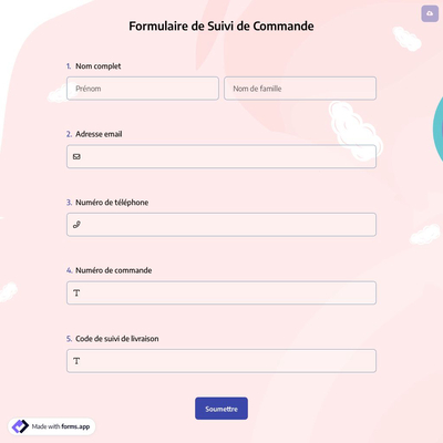 Formulaire de Suivi de Commande