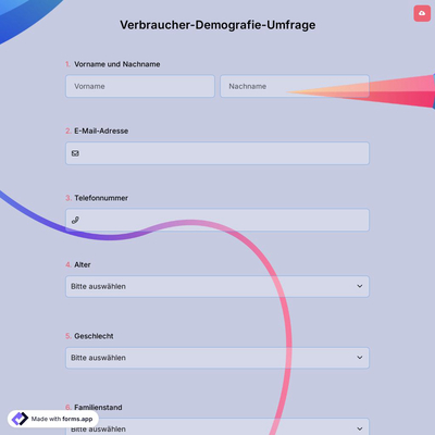 Verbraucher-Demografie-Umfrage