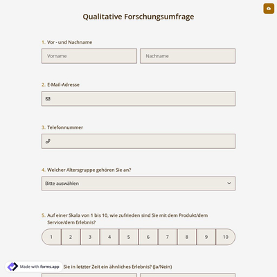 Qualitative Forschungsumfrage