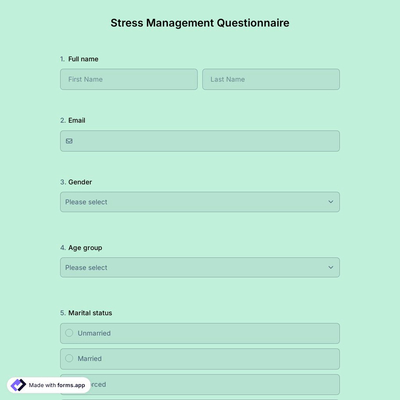 Stress Management Questionnaire
