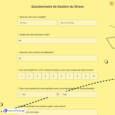 Questionnaire de Gestion du Stress