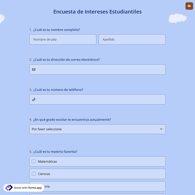 Encuesta de Intereses Estudiantiles