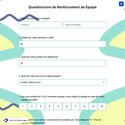 Questionnaire de Renforcement de Équipe