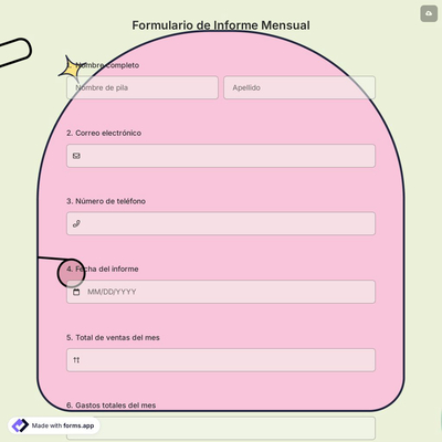 Formulario de Informe Mensual