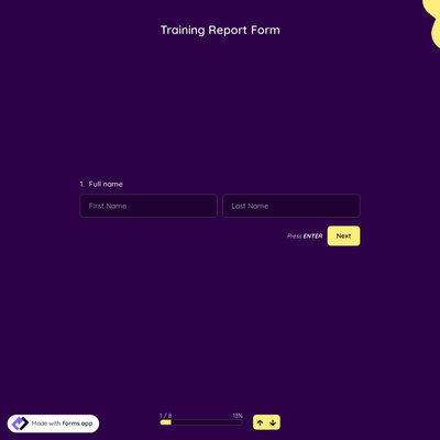 Training Report Form