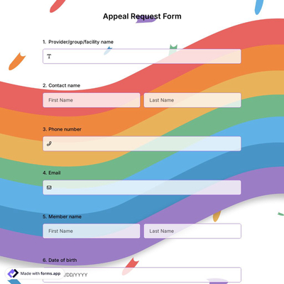 Appeal Request Form