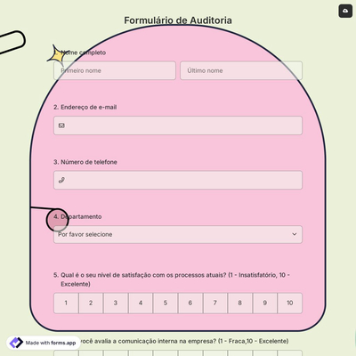 Formulário de Auditoria