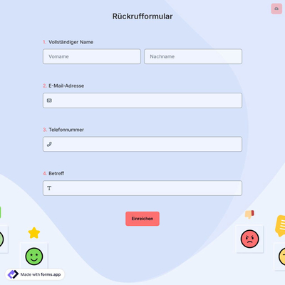 Rückrufformular