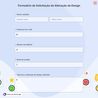 Formulário de Solicitação de Alteração de Design