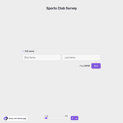 Sports Club Survey