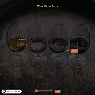 Wine Order Form