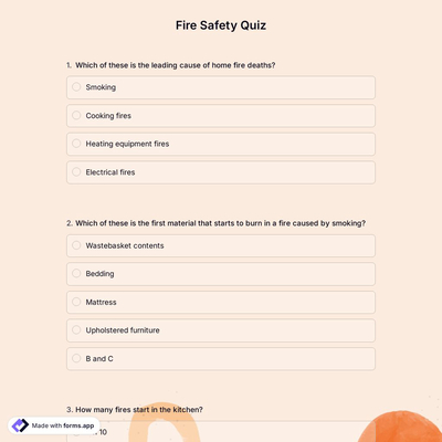 Fire Safety Quiz