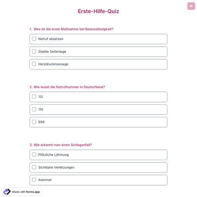Erste-Hilfe-Quiz