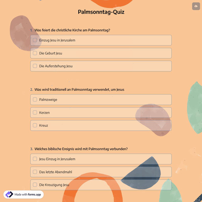 Palmsonntag-Quiz