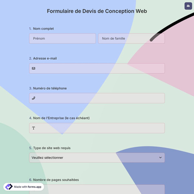 Formulaire de Devis de Conception Web