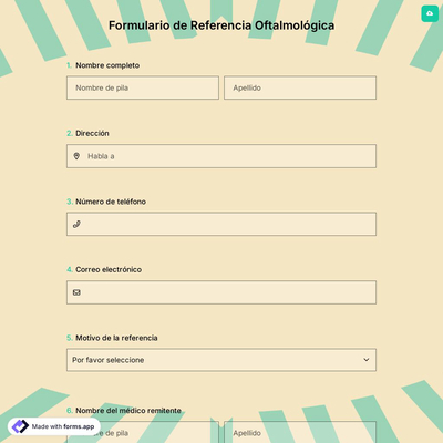 Formulario de Referencia Oftalmológica
