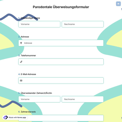 Parodontale Überweisungsformular