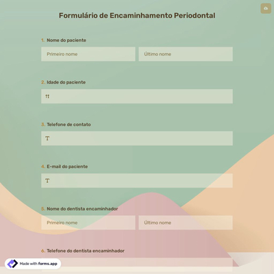 Formulário de Encaminhamento Periodontal