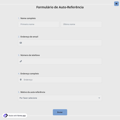 Formulário de Auto-Referência