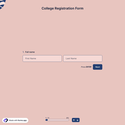 College Registration Form