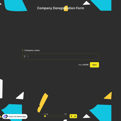 Company Deregistration Form