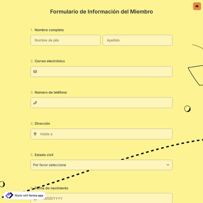Formulario de Información del Miembro