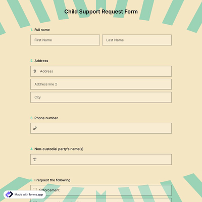 Child Support Request Form