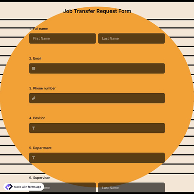 Job Transfer Request Form