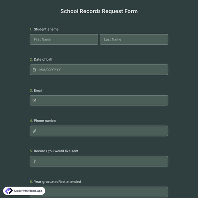 School Records Request Form