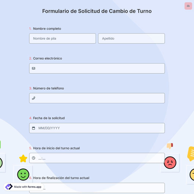Formulario de Solicitud de Cambio de Turno