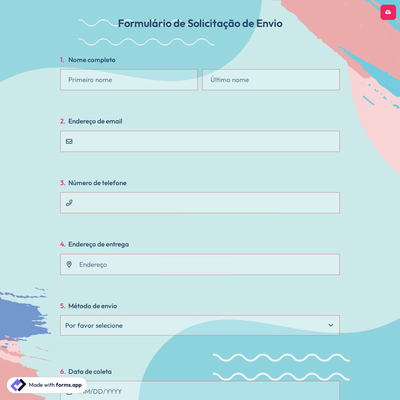 Formulário de Solicitação de Envio