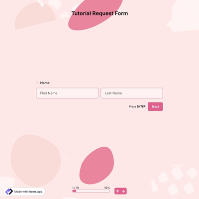 Tutorial Request Form