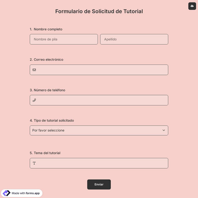 Formulario de Solicitud de Tutorial