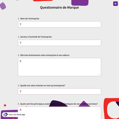 Questionnaire de Marque