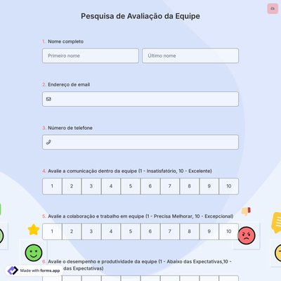 Pesquisa de Avaliação da Equipe